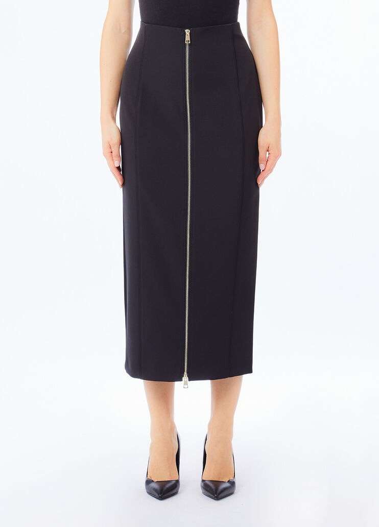 Falda larga con cremallera negro Liu Jo - medium