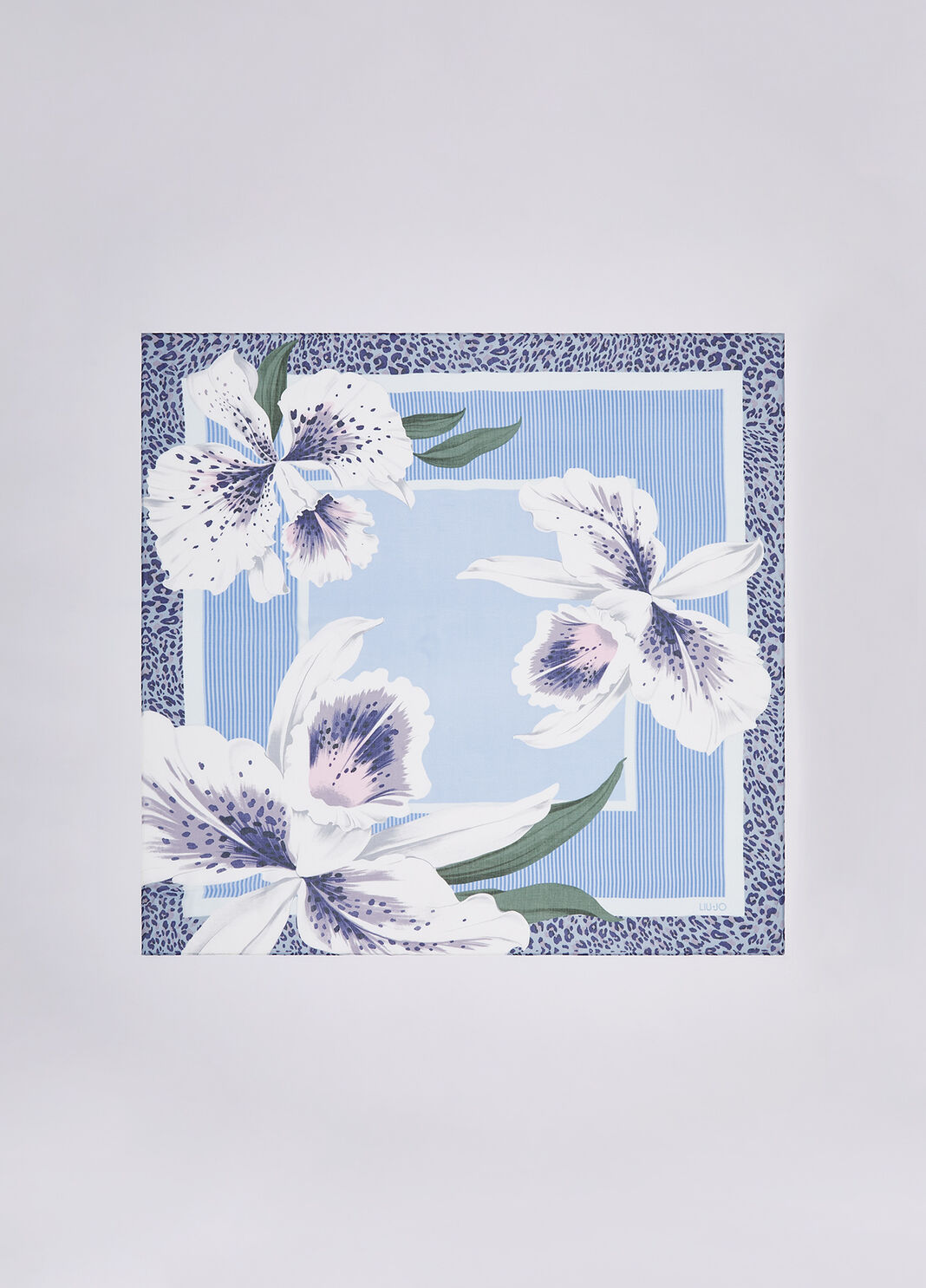 Foulard grande con orchidea azzurro Liu Jo - large image number 2