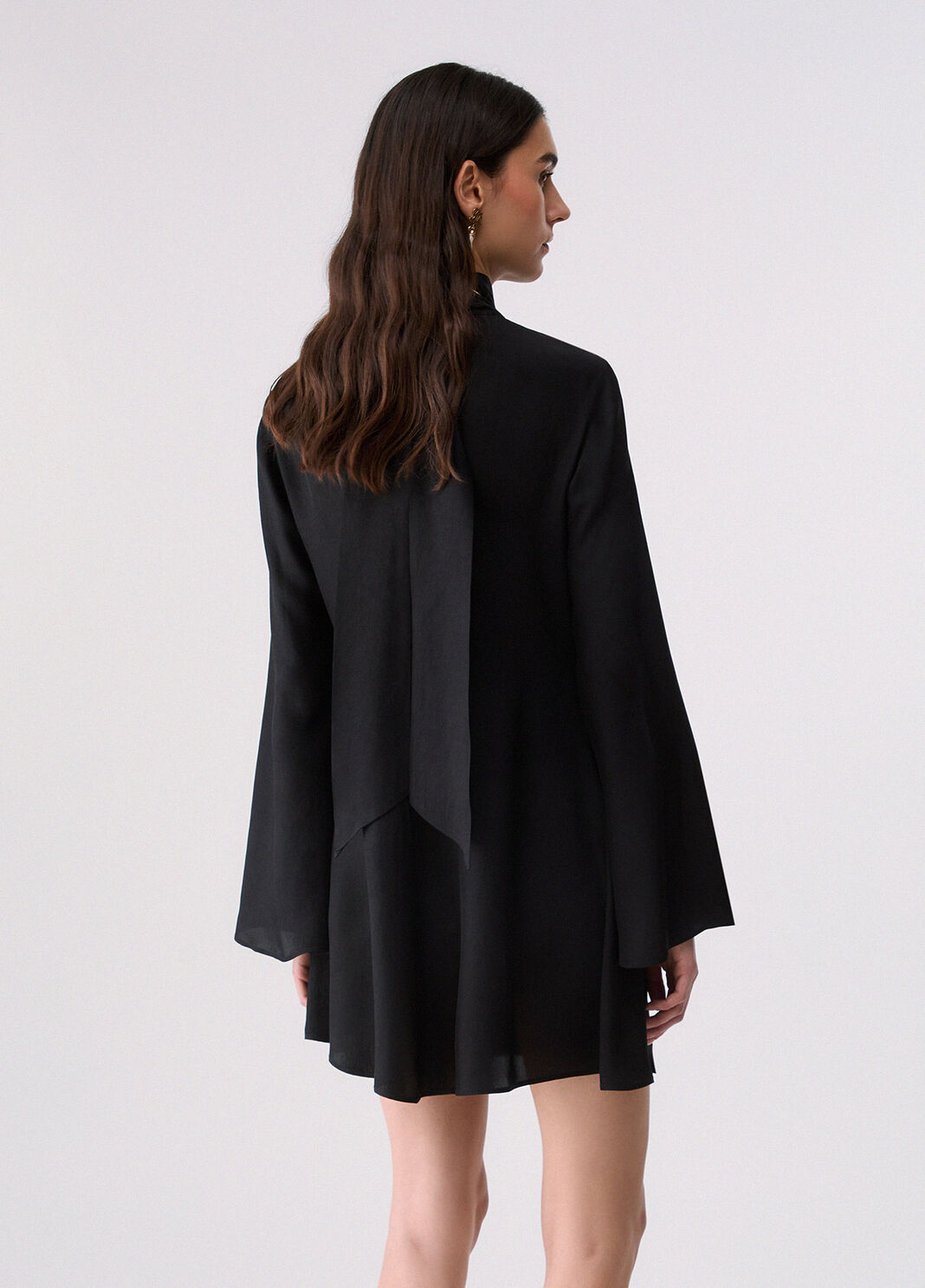 Abito corto in twill nero Liu Jo - large image number 1