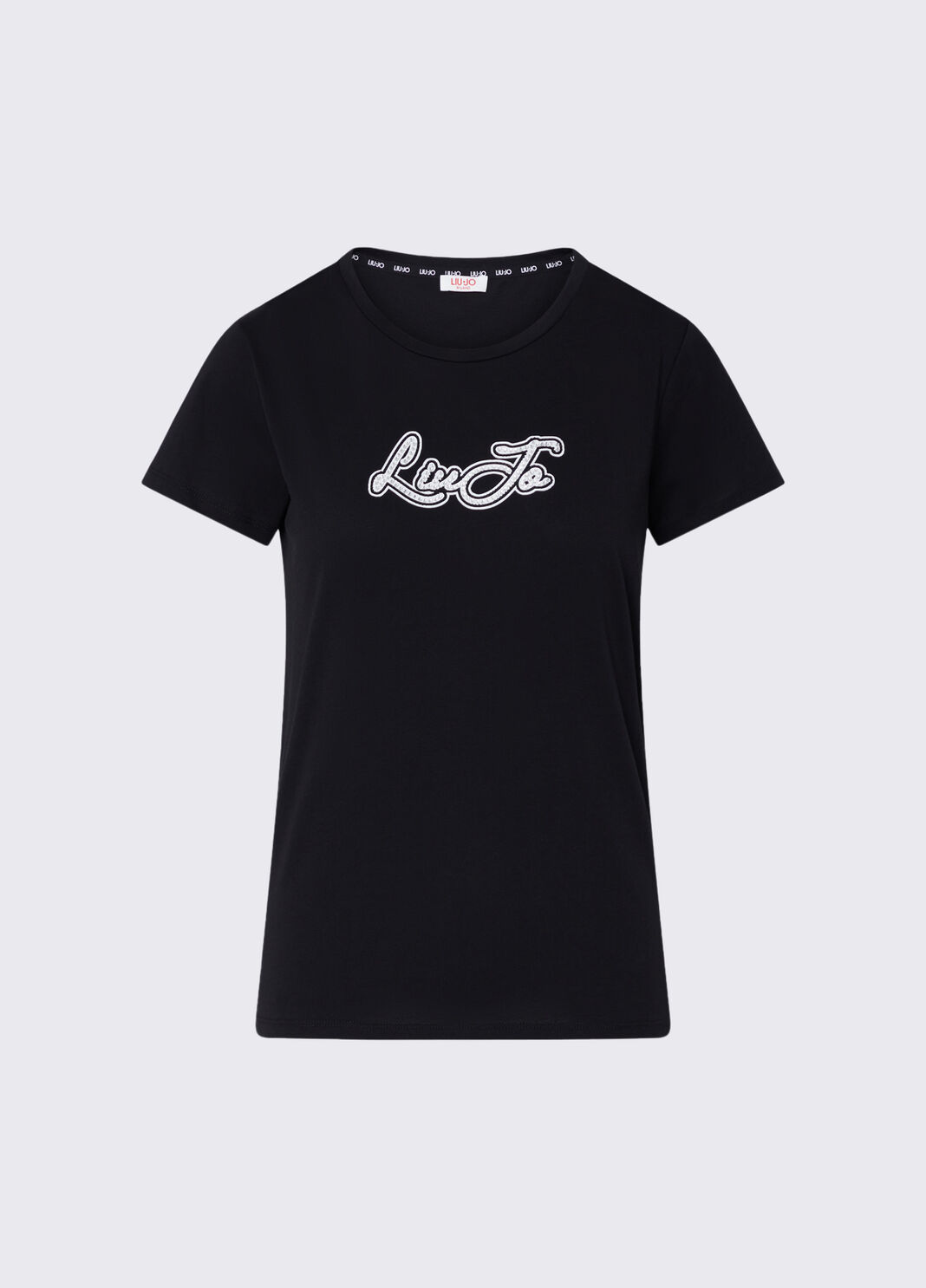 T-shirt en jersey avec logo noir et Liu Jo Liu Jo - large image number 6