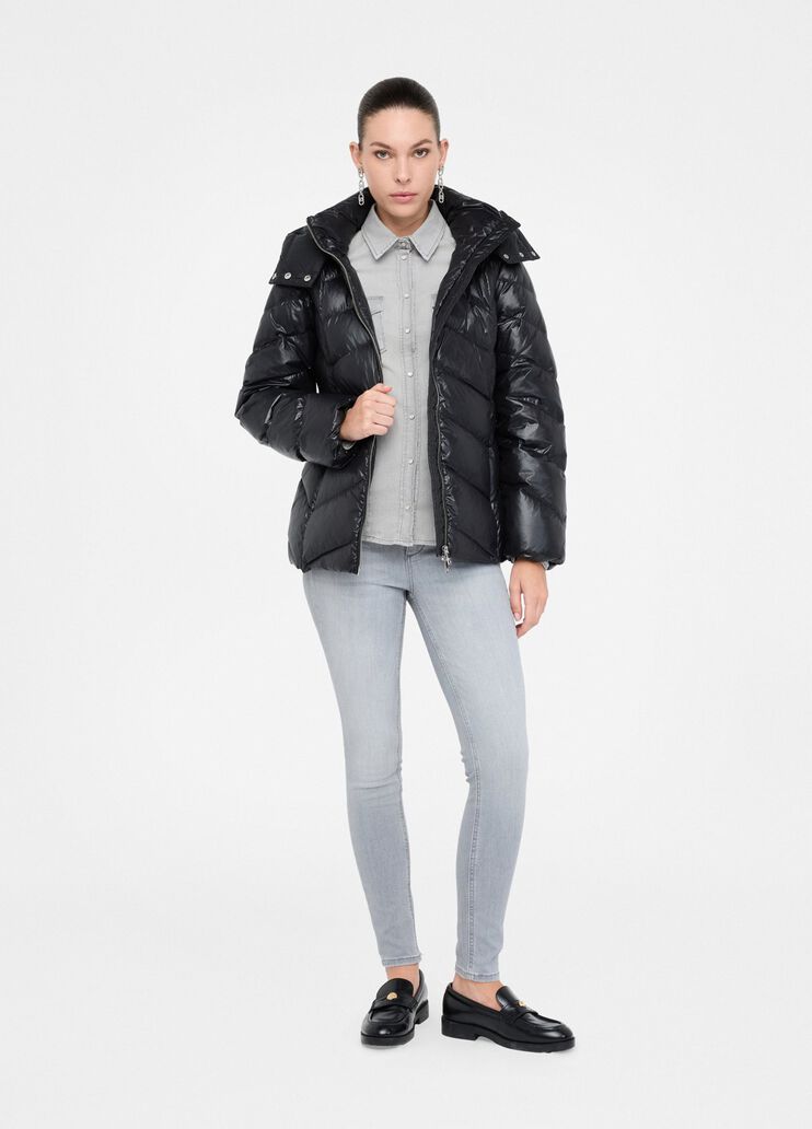 Doudoune à capuche noir Liu Jo - large image number 5 Doudoune à capuche noir Liu Jo - large image number 5