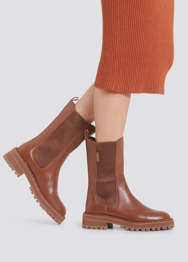 Leather ankle boots walnut Liu Jo - large image number 3 Leather ankle boots walnut Liu Jo - large image number 3