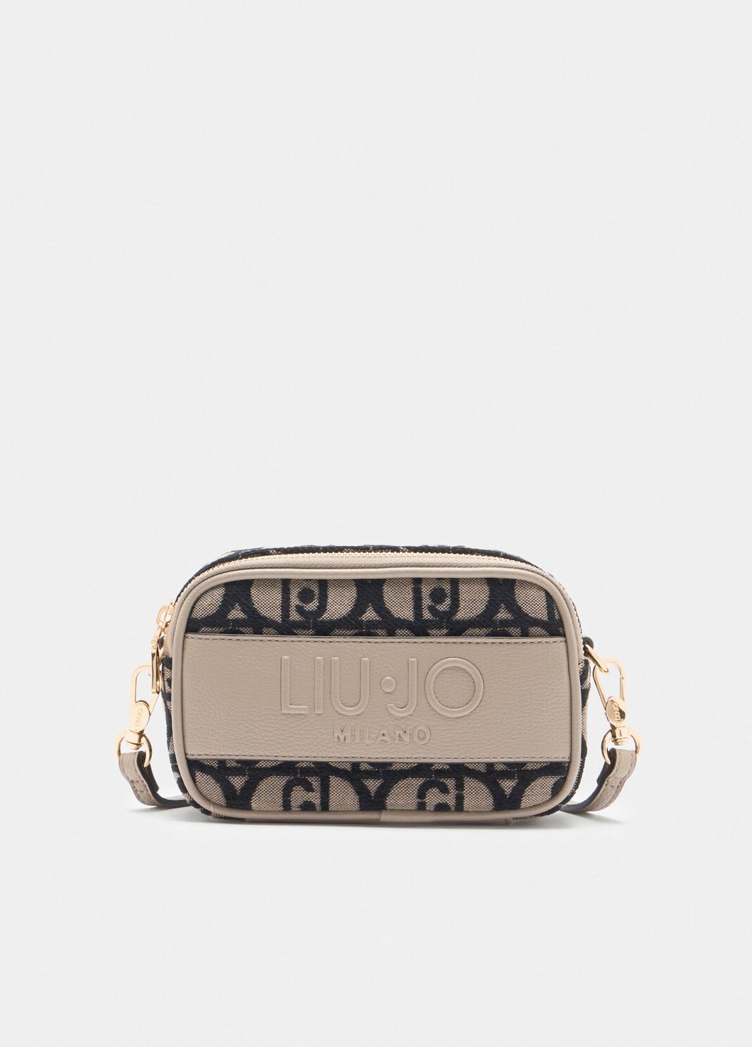 Маленькая жаккардовая сумка через плечо темно-серый Liu Jo - large image number 1