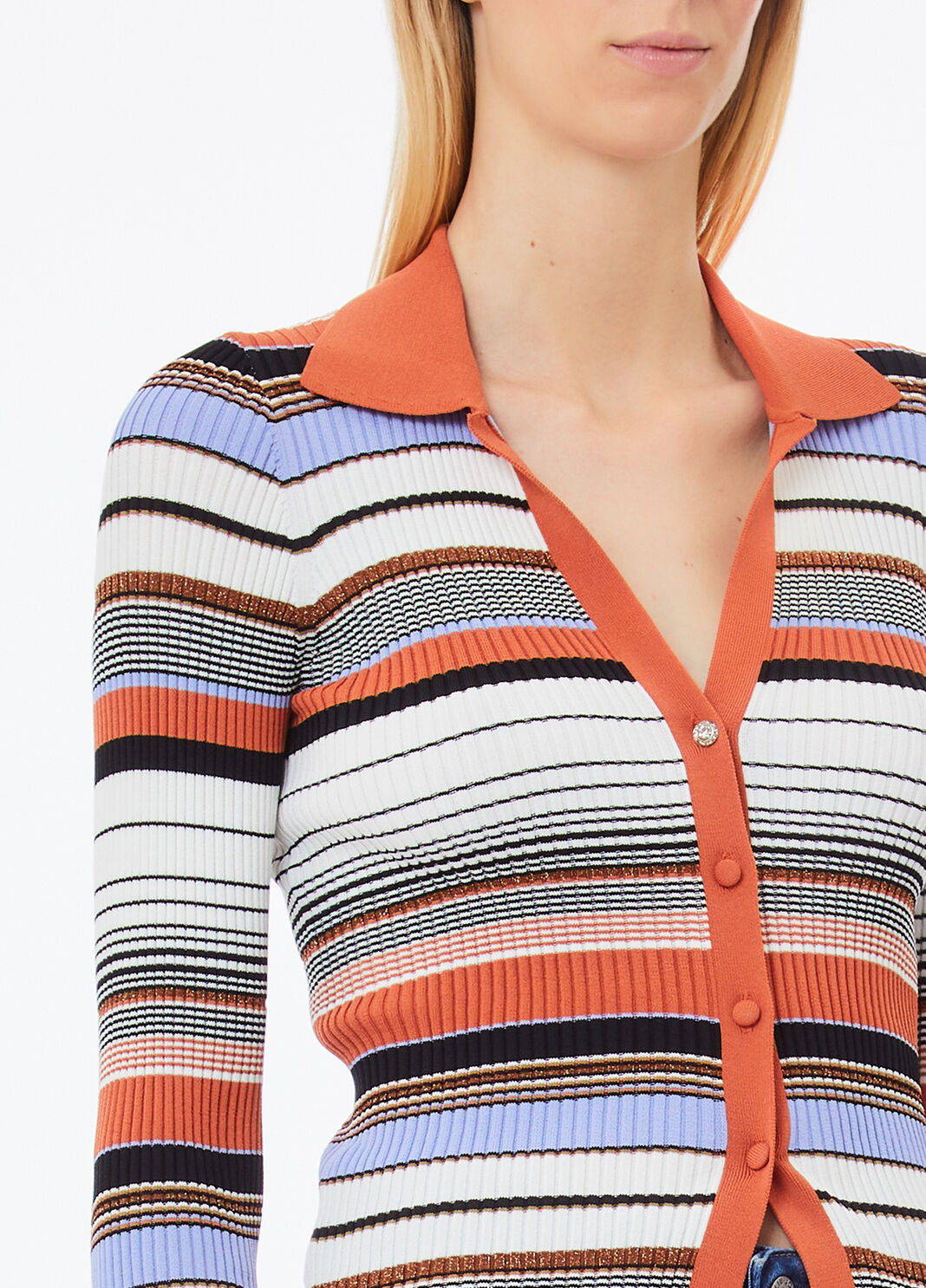 Striped knit cardigan multicolour Liu Jo - large image number 2