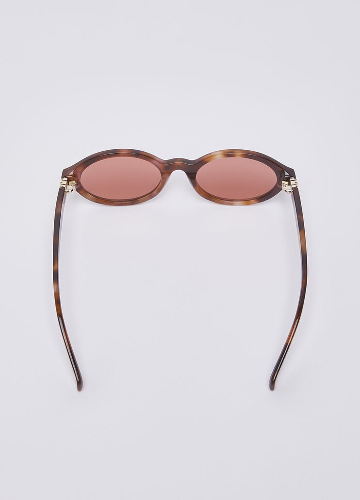 Lunettes de soleil ovales &eacute;caille de tortue claire Liu Jo - medium
