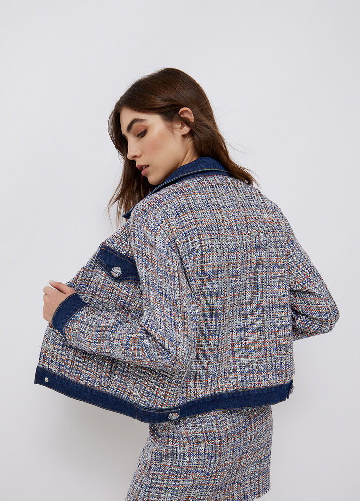 Bouclé jacket blue denim Liu Jo - large image number 1