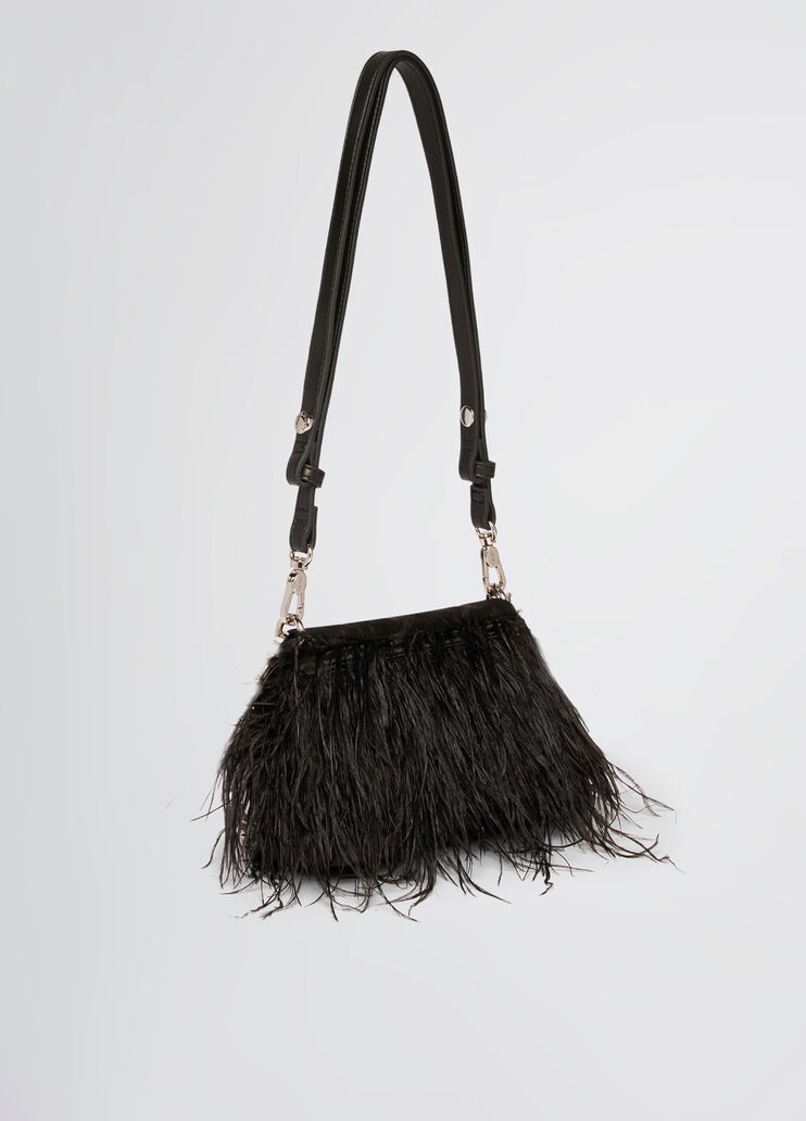Sac petit format LaPuffy avec plumes noir Liu Jo - medium