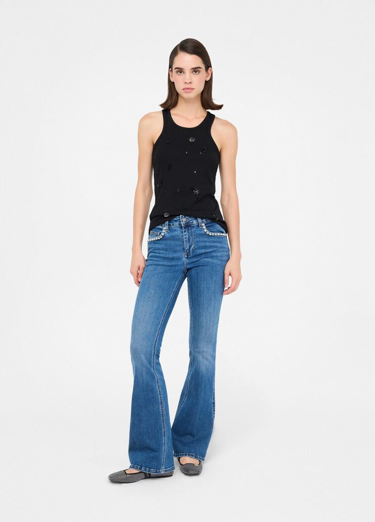 High-rise flared jeans light blue denim Liu Jo - medium High-rise flared jeans light blue denim Liu Jo - medium