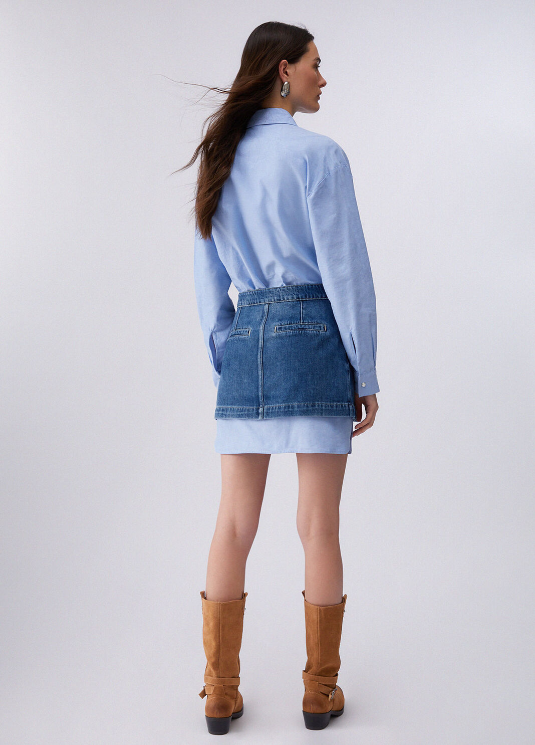 Kurzes Hemdblusenkleid Denimblau Liu Jo - large image number 1