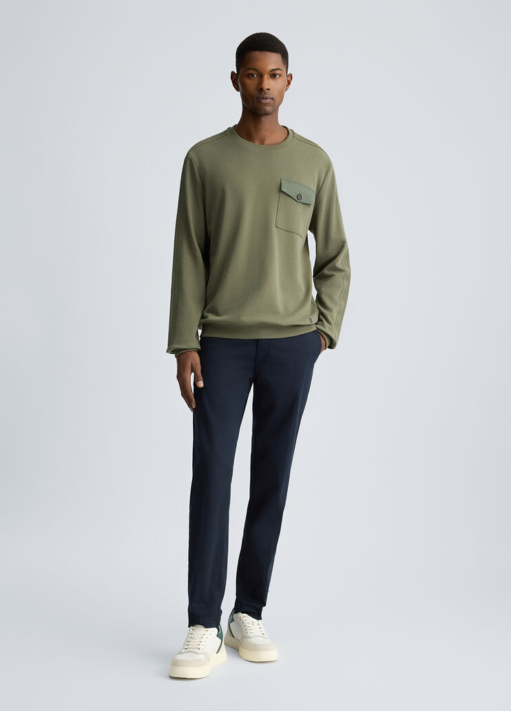 Green sweatshirt with pocket olive green Liu Jo - large image number 5 Green sweatshirt with pocket olive green Liu Jo - large image number 5