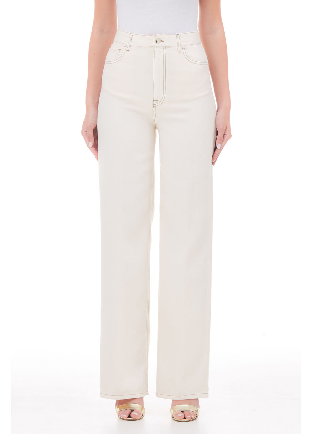 Pantalone flare cinquetasche gesso Liu Jo - large image number 0