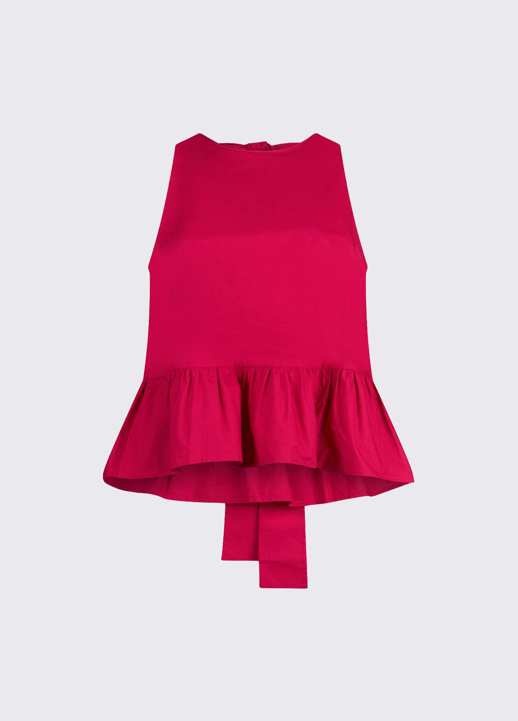 Топ из поплина с бантом красный Liu Jo - large image number 6