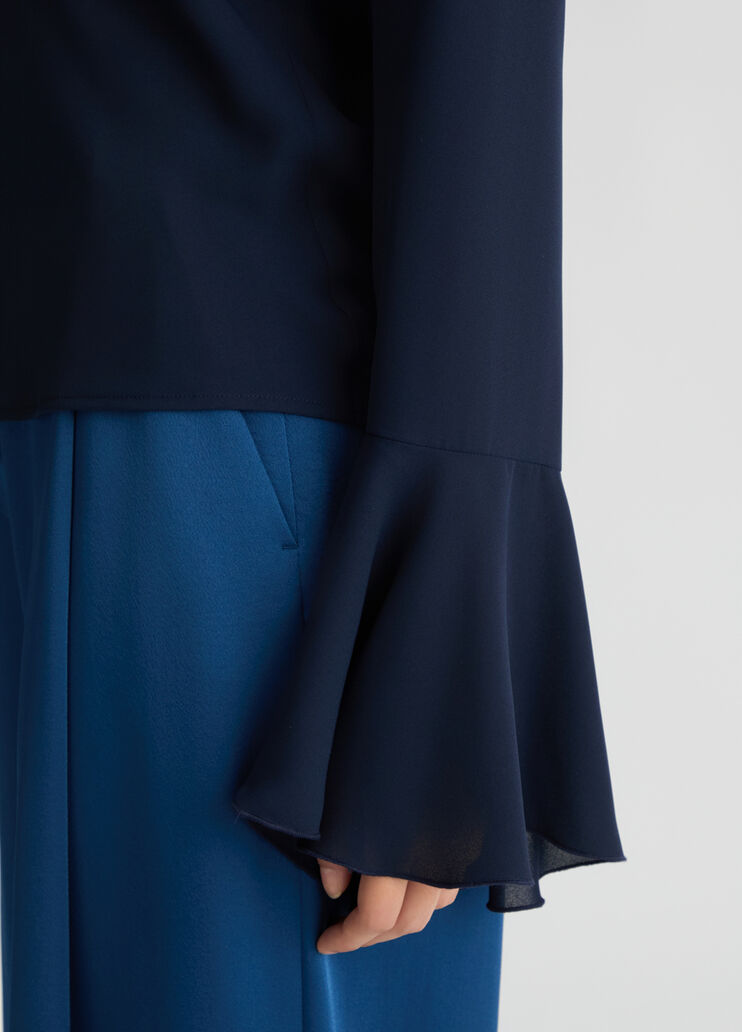 Georgette blouse blue Liu Jo - large image number 4 Georgette blouse blue Liu Jo - large image number 4