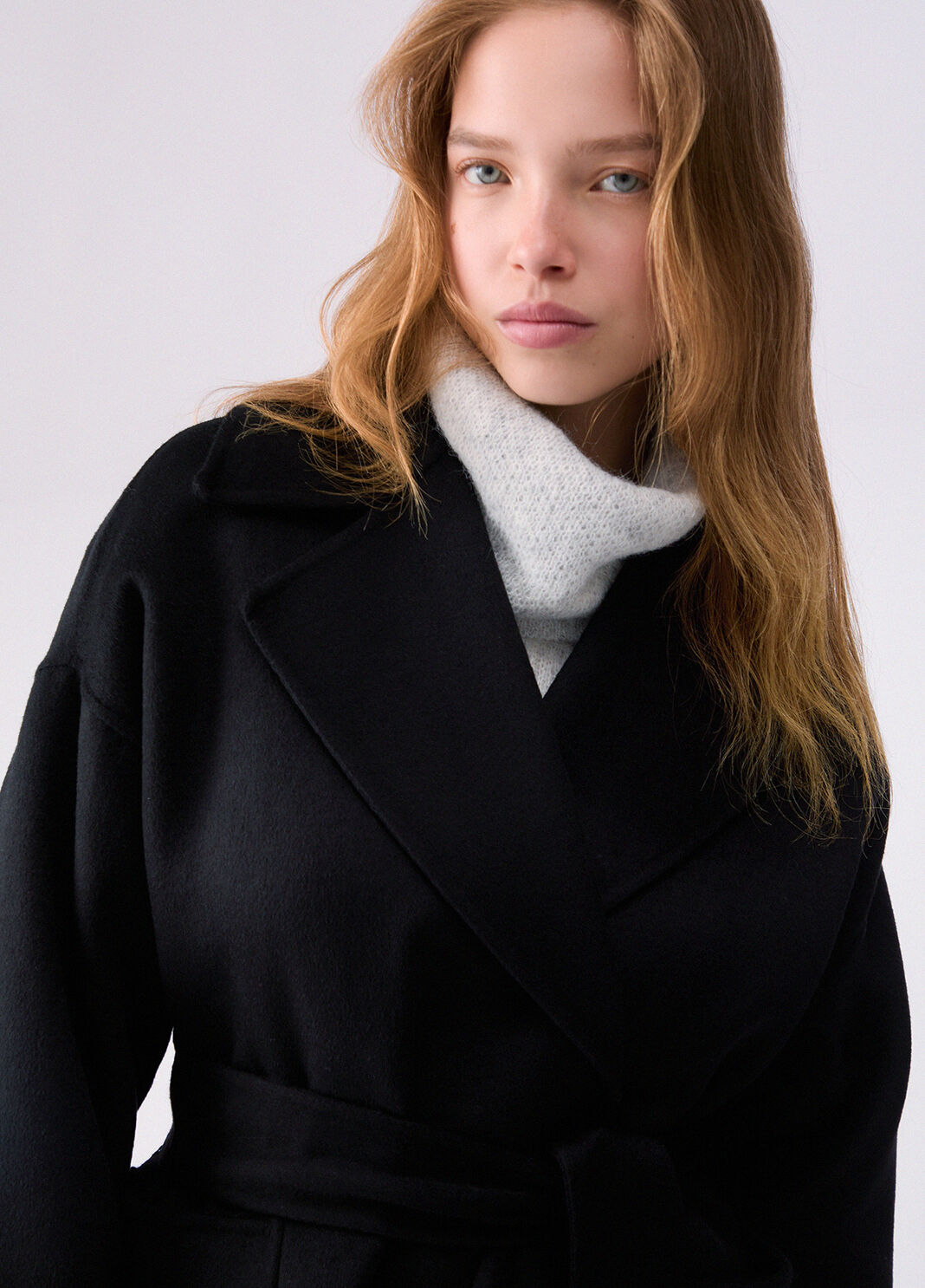 Cappotto corto in lana nero Liu Jo - large image number 4