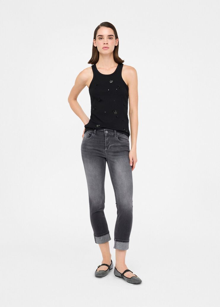 Skinny jeans with turn-ups grey denim Liu Jo - medium Skinny jeans with turn-ups grey denim Liu Jo - medium