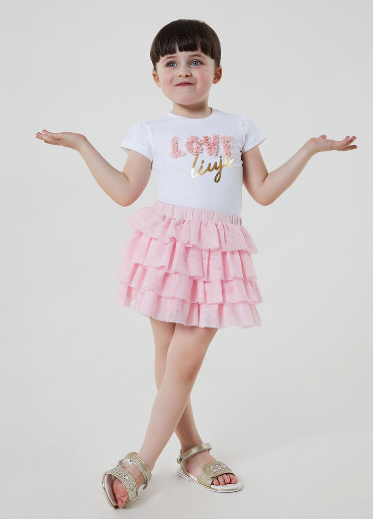 Minijupe en tulle rose clair Liu Jo - large image number 2 Minijupe en tulle rose clair Liu Jo - large image number 2