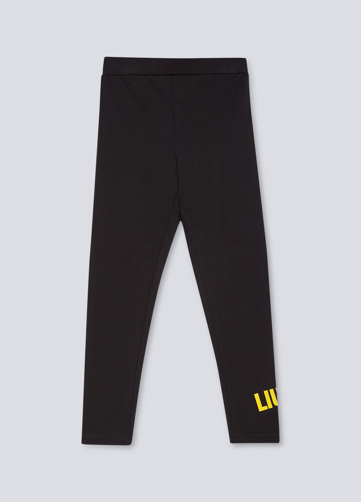 Leggings with Liu Jo logo black/yellow Liu Jo - large image number 0 Leggings with Liu Jo logo black/yellow Liu Jo - large image number 0
