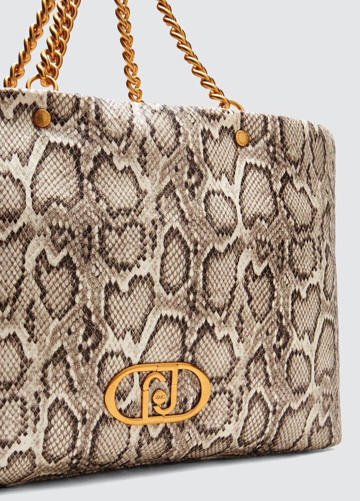 Snakeskin LaPuffy tote bag Python-print Liu Jo - large image number 4 Snakeskin LaPuffy tote bag Python-print Liu Jo - large image number 4