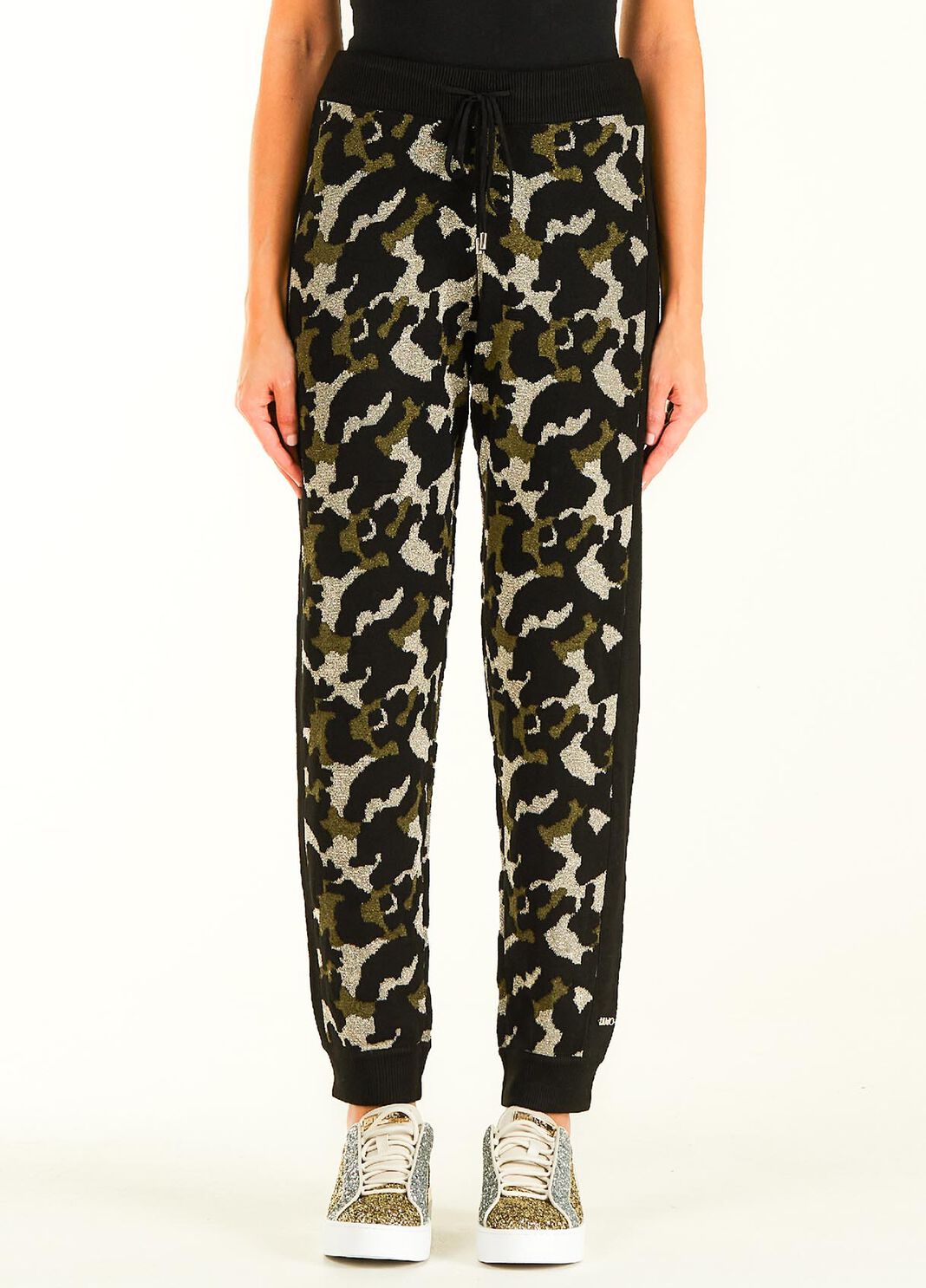 Pantalon camouflage en lurex&reg; vert Liu Jo - large image number 0