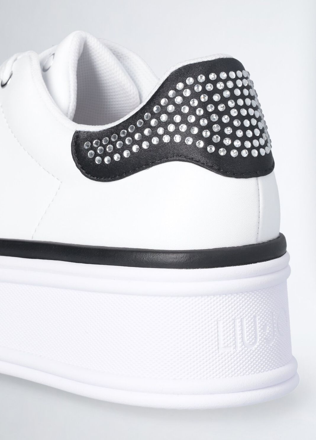 Sneakers en cuir avec strass noir Liu Jo - large image number 10