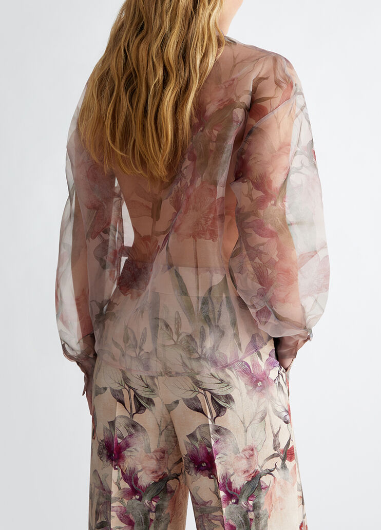 Camisa de flores de organza rosa Liu Jo - medium Camisa de flores de organza rosa Liu Jo - medium