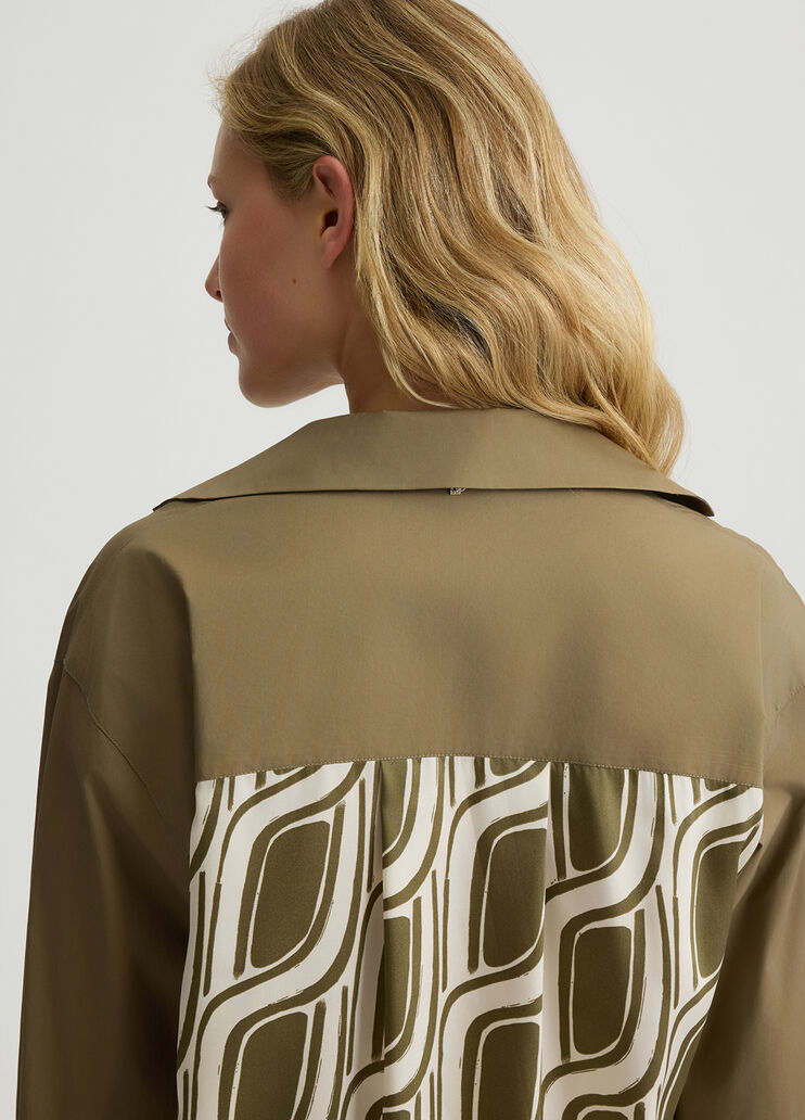 Cotton shirt with print green Liu Jo - large image number 4 Cotton shirt with print green Liu Jo - large image number 4