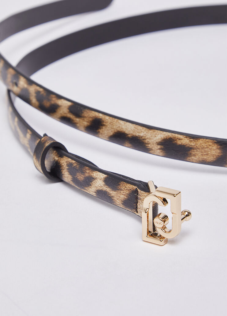 Ceinture fine &agrave; motif animalier animalier Liu Jo - medium