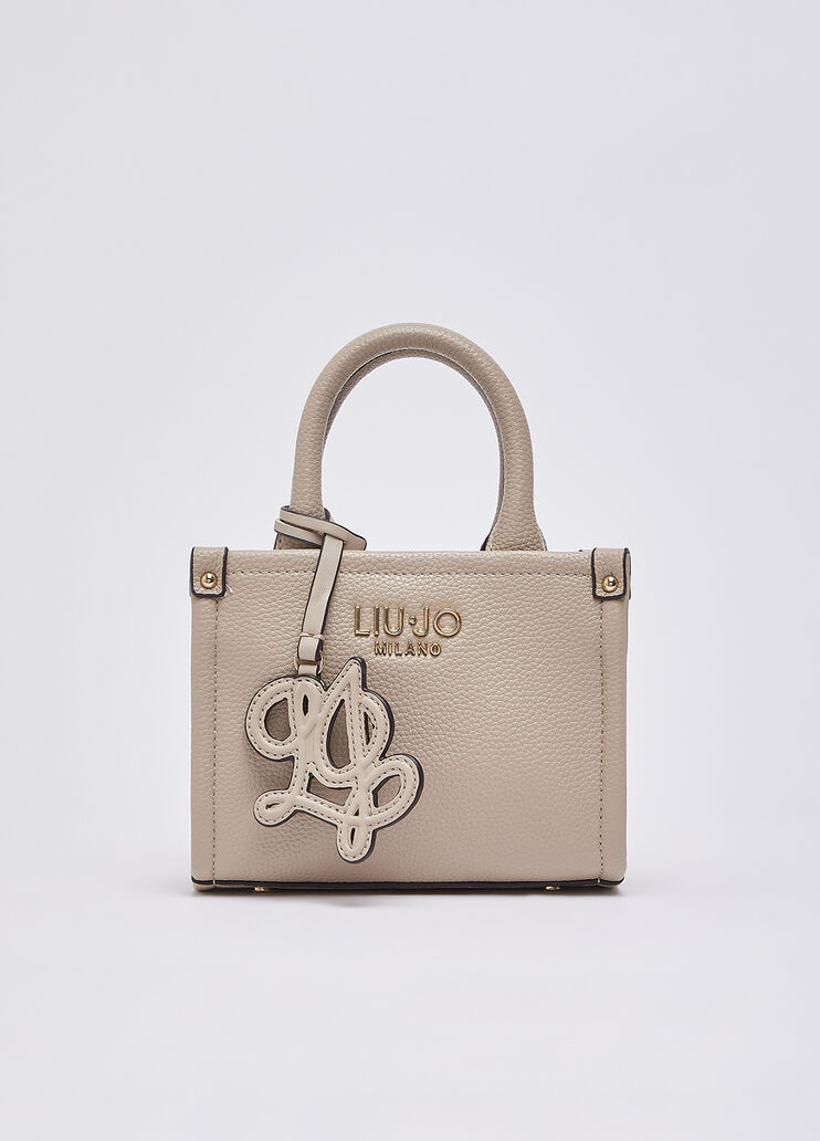 Mini bag with shoulder strap jacquard white Liu Jo - medium
