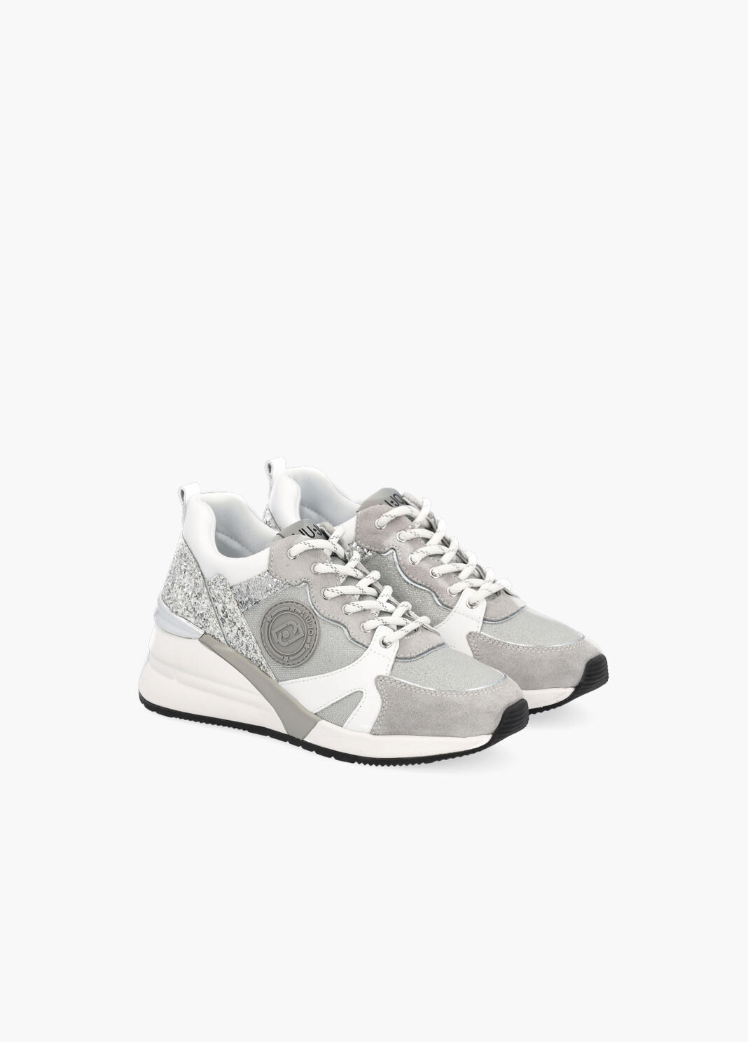 Sneaker aus Veloursleder mit Glitzer Silberfarben Liu Jo - large image number 2