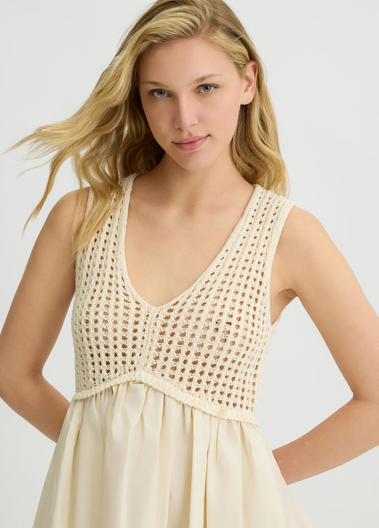 Cotton dress  beige Liu Jo - large image number 2 Cotton dress  beige Liu Jo - large image number 2