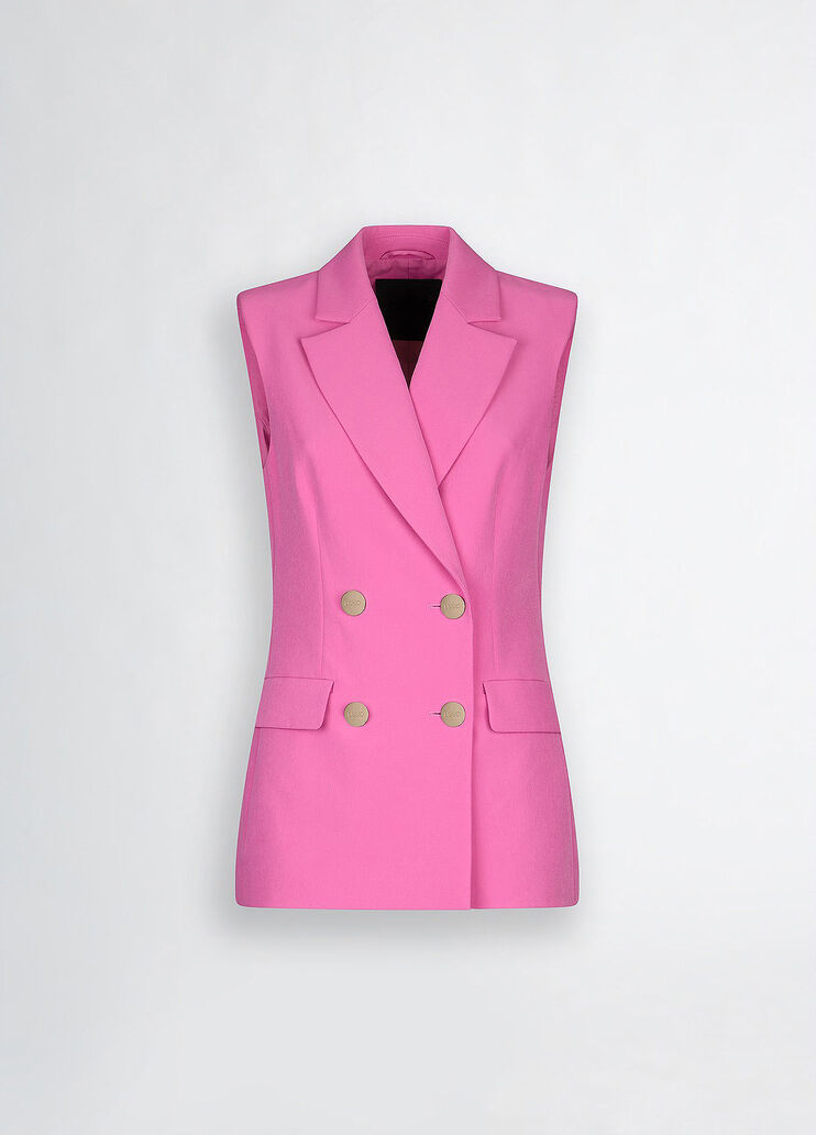 Double-breasted waistcoat pink Liu Jo - large image number 6 Double-breasted waistcoat pink Liu Jo - large image number 6