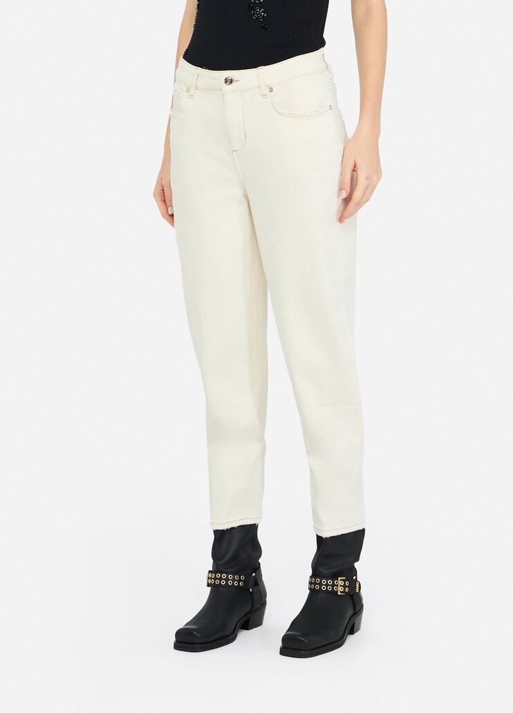 Carrot-fit trousers ecru Liu Jo - large image number 0 Carrot-fit trousers ecru Liu Jo - large image number 0
