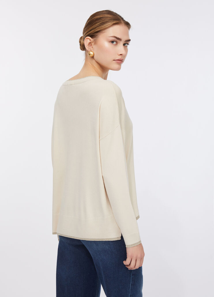 Pullover mit Lurex®-Details Hellbeige Liu Jo - large image number 1