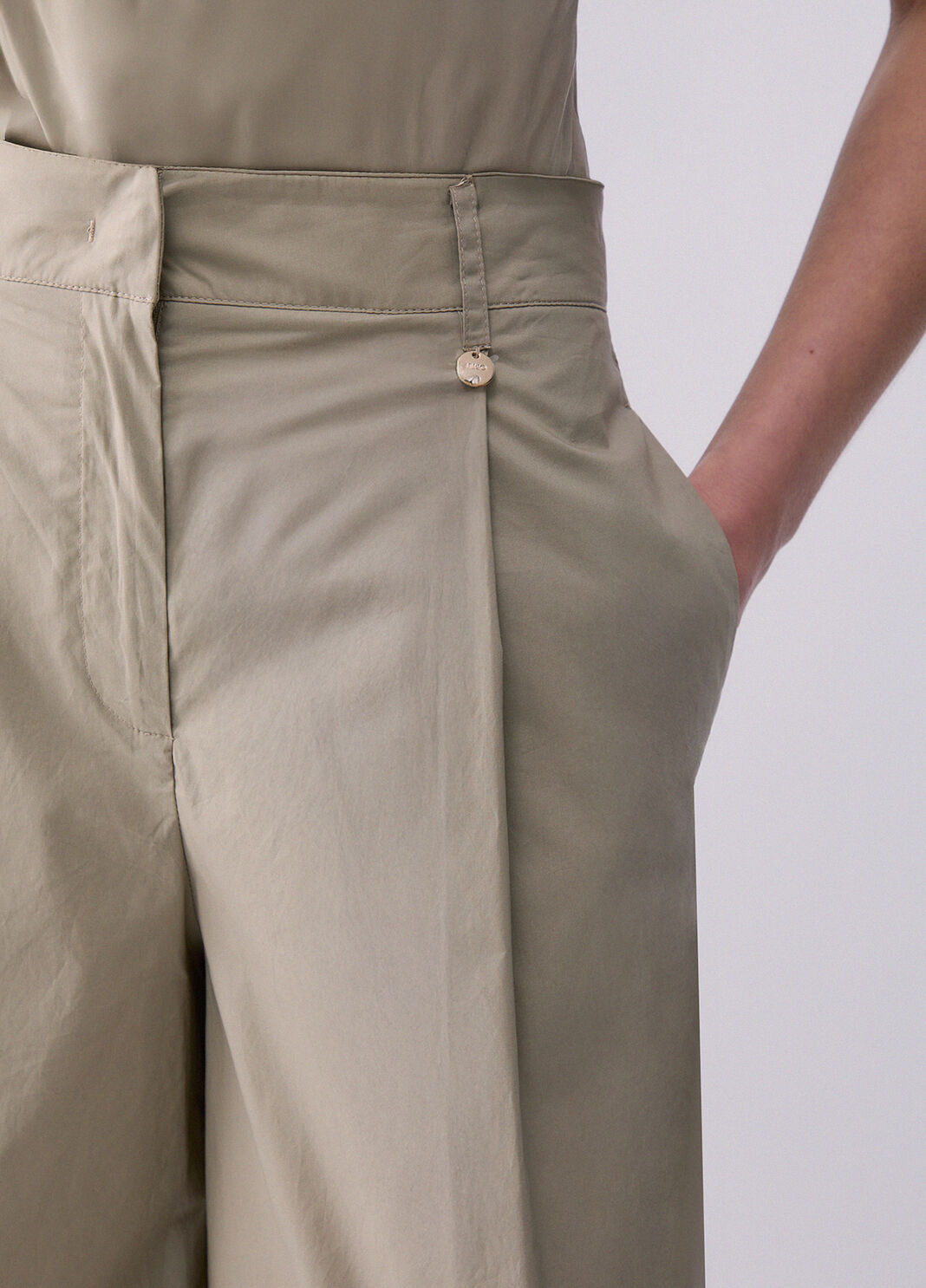 Poplin Bermuda shorts grey Liu Jo - large image number 4