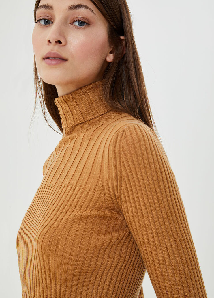 Ribbed turtleneck Brown Liu Jo - large image number 2 Ribbed turtleneck Brown Liu Jo - large image number 2