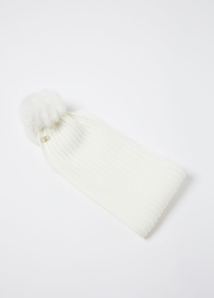 Bufanda con pompón blanco Liu Jo - large image number 2
