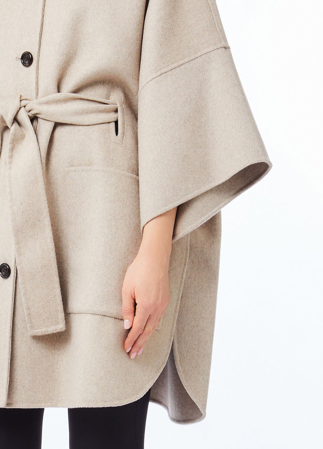 Wool coat with belt beige Liu Jo - large image number 2