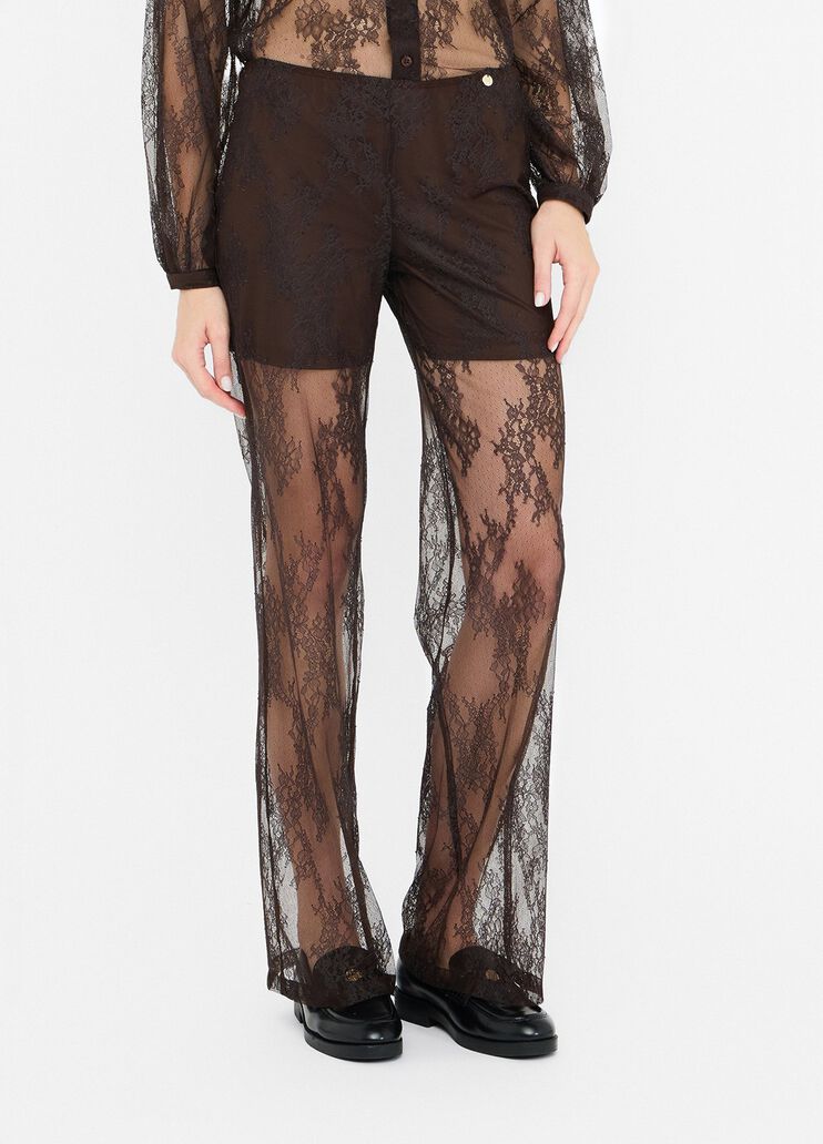 Soft lace pants dark brown Liu Jo - medium