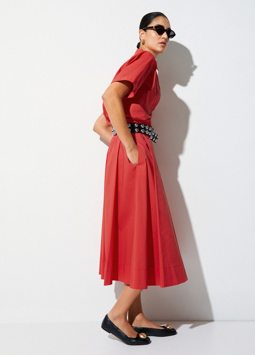 Poplin midi skirt red Liu Jo - large image number 2
