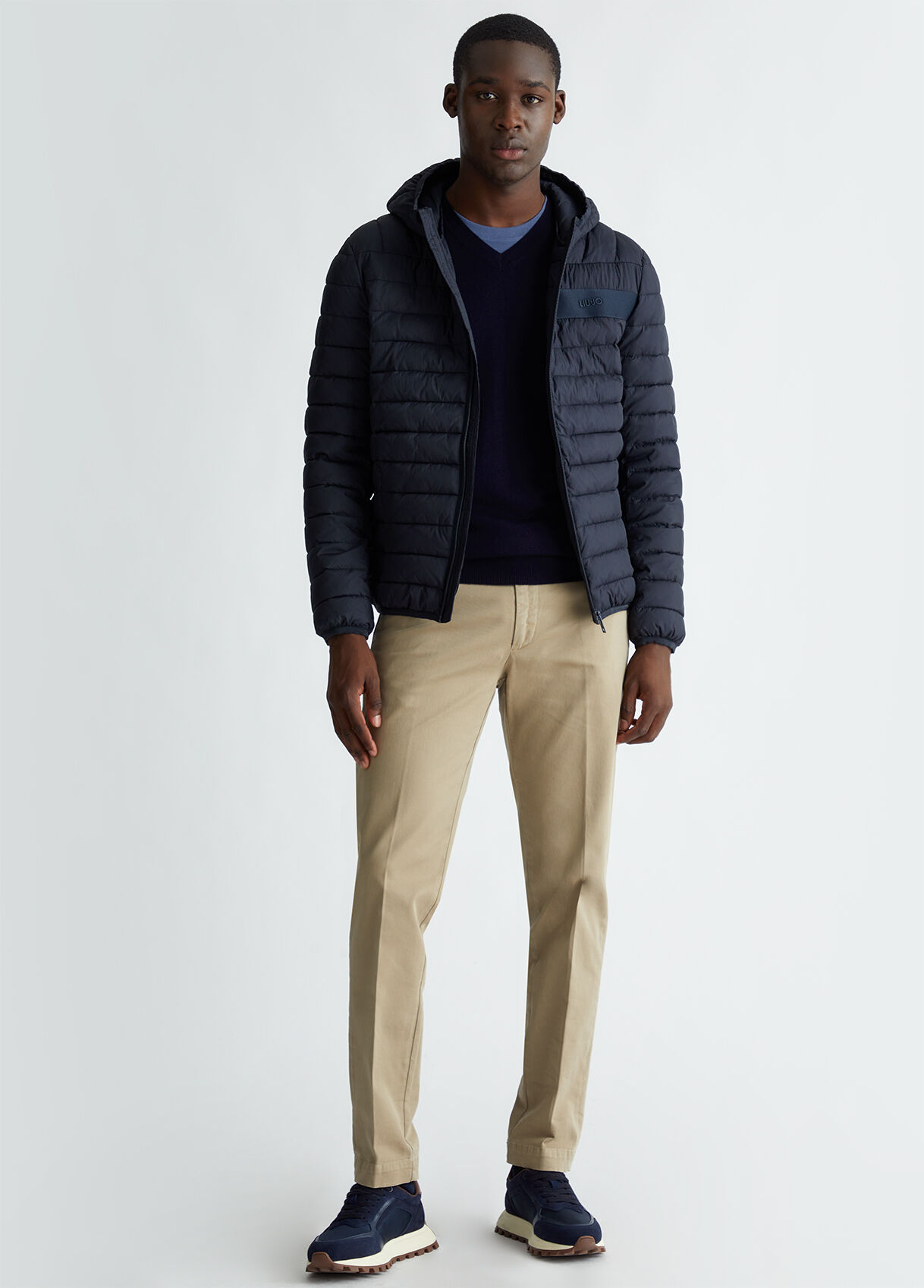 Padded hooded jacket colour dark blue Liu Jo