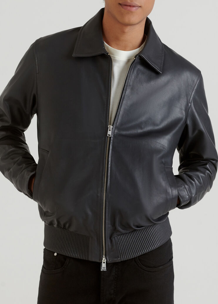 Bomber in vera pelle Grigio scuro Liu Jo - large image number 0 Bomber in vera pelle Grigio scuro Liu Jo - large image number 0
