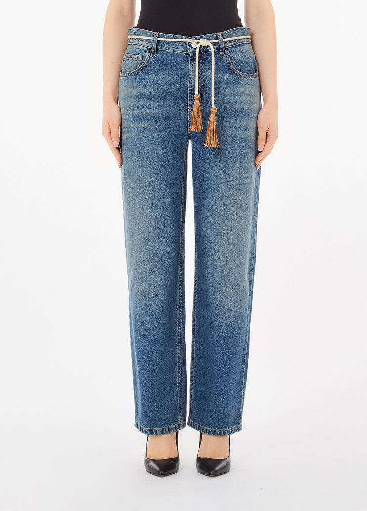 Jeans straight con cintura denim chiaro Liu Jo - medium