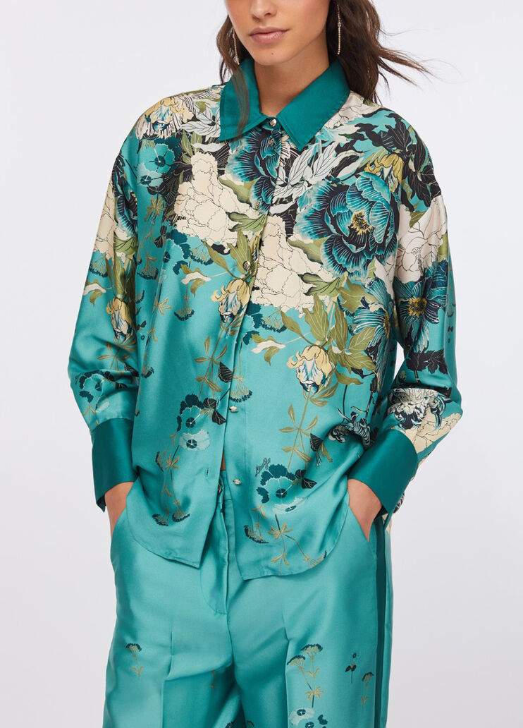 Camicia in twill stampato azzurro Liu Jo - medium