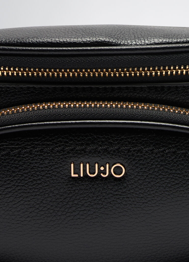 Drummed-effect pouch bag black Liu Jo - medium