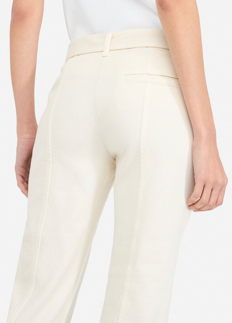 Pantalón acampanado de bull de algodón blanco Liu Jo - large image number 4 Pantalón acampanado de bull de algodón blanco Liu Jo - large image number 4