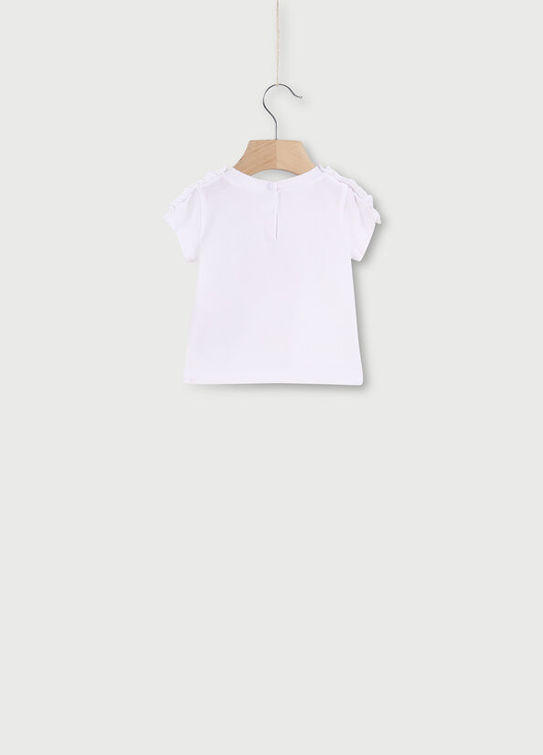 T-shirt neonata con ciliegia Bianco Liu Jo - large image number 1