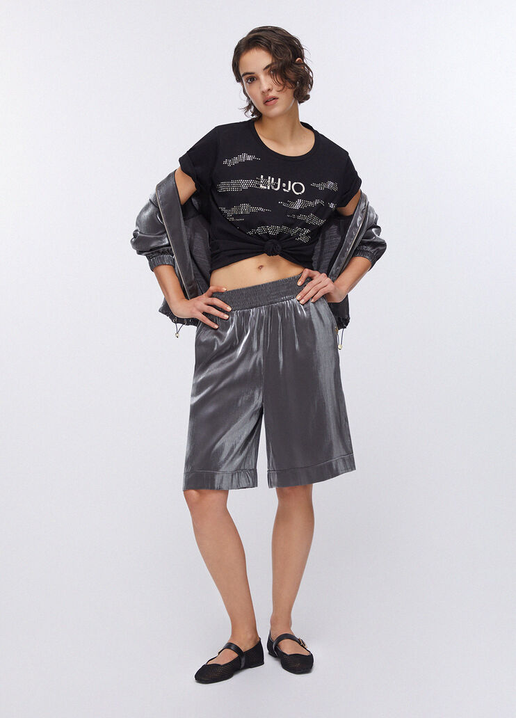 T-shirt avec applications noir Liu Jo - medium