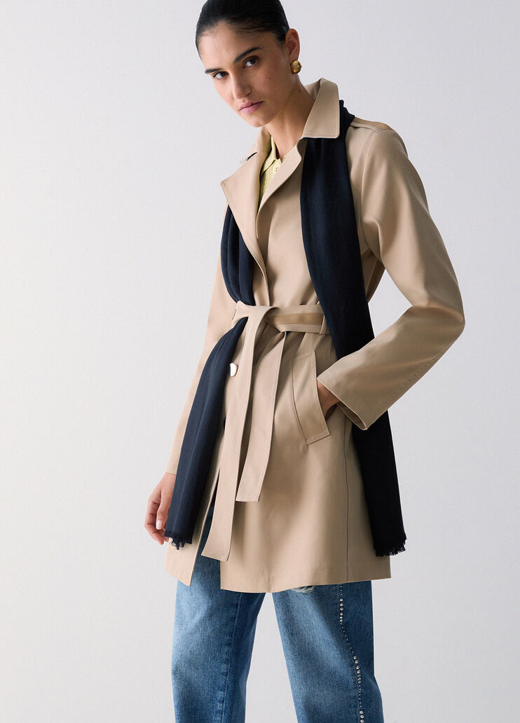 Fular con logotipo en jacquard negro Liu Jo - medium