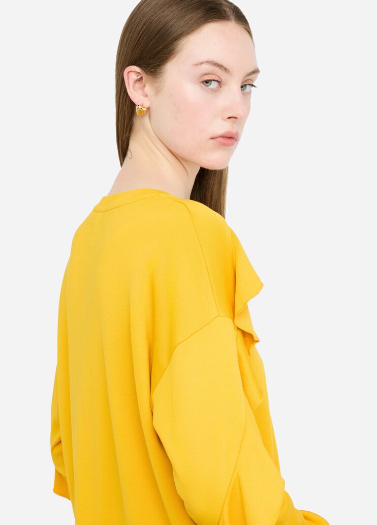Sweatshirt with ruching dark gold Liu Jo - large image number 4 Sweatshirt with ruching dark gold Liu Jo - large image number 4