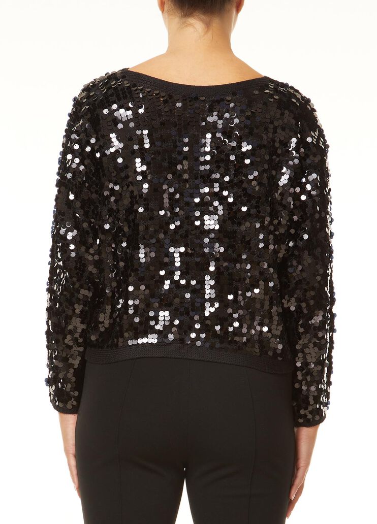 Jumper with sequins Black Liu Jo - large image number 1